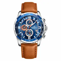 NAVIFORCE - Reloj Original Nf 8020 Cuero Marròn + Estuche.