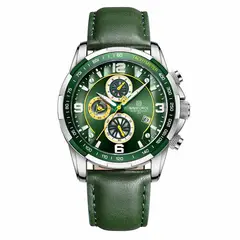 NAVIFORCE - Reloj Original Nf 8020 Cuero Marròn + Estuche
