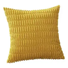 DIMATEX LEON - Cojín Felpa Suave Decorativo Mostaza 45x45cm Refconill