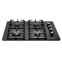 CONTINENTAL - Estufa de Empotrar en Vidrio Color Negro 5487 GN Encendido Eléctrico