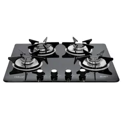CONTINENTAL - Estufa de Empotrar de Vidrio Templado Negro Gas Natural 5883