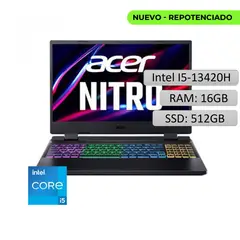 ACER - PORTATIL NITRO AN515 INTEL CORE I5 13420H 15.6 RAM 16GB - SSD 512GB - RTX3050 6GB