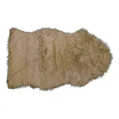 DIMATEX LEON - Tapete Alfombra Peluda Suave Decorativo 100x58cm Kaki Refboreal