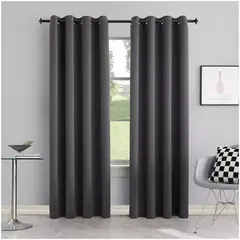 ONE PIXEL - Combo Cortinas Blackout Anti Luz 2 Paños 140x225 100% Oscura - Negra