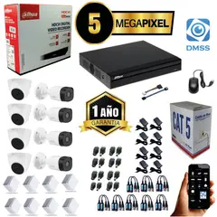 DAHUA - KIT CAMARAS DE SEGURIDAD 5MP DVR 8 CH + 8 CAMARAS