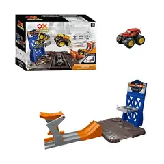 OX TOYS - Pista catapulta con un carro El modelo del carro es surtido