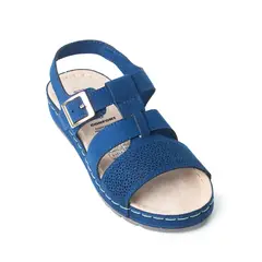 PRICE SHOES - Sandalia Plana Mujer 162531AZUL
