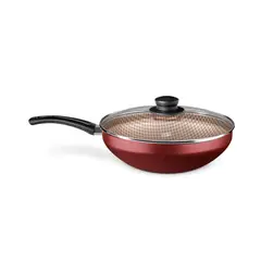 MTA - WOK FLORA TVT N24 ANTIADHERENTE MARCA CEREZA