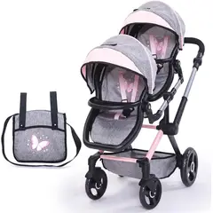 GENERICO - ❤ Coche Doble Grande ❤ Para Bebe Reborn ❤