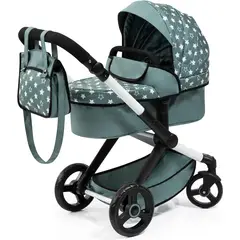 GENERICO - ❤ Coche Gris - Estrellas Blancas ❤ Para Bebe Reborn ❤