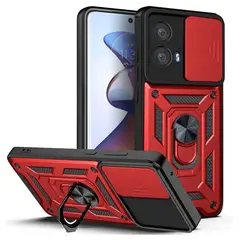 GENERICO - Estuche Case Protector Slider Compatible Motorola Edge 50 Fusion Rojo