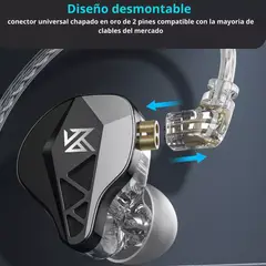 KZ - Edxs Audífonos Diseño Único Monitoreo Sin Microfono