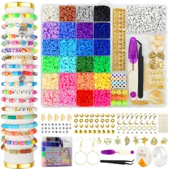GENERICO - Kit Set Para Hacer Pulseras Manillas Joyeria Niñas 6540 Pzas
