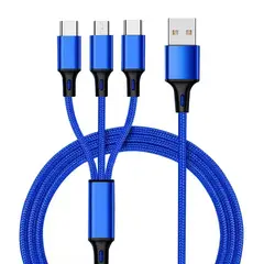 GENERICO - Cable Cargador Usb 3 En 1 Reforzado