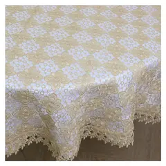 HOMETEX - MANTEL GUIPIUR 8260 REDONDO DORADO