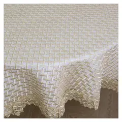 HOMETEX - MANTEL GUIPIUR 6210 OVALDO DORADO