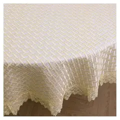 HOMETEX - MANTEL GUIPIUR 6210 REDONDO BEIGE