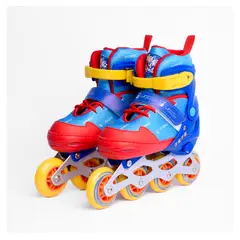 SONIC - Patines en Linea Aluminio Azul Rojo Ajustables 35-38