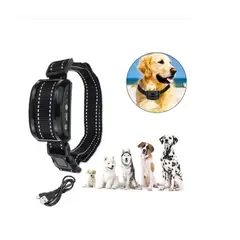 GENERICO - Collar Antiladridos Inofensivo RECARGABLE para perros Negro
