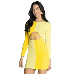 ATYPICAL - Vestido Corto Mujer Amarillo 4550