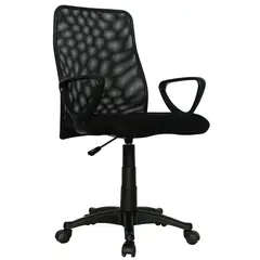 GENERICO - Silla De Escritorio Malasia Negra brazos fijos - Mobili shop