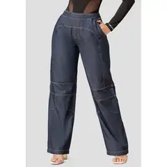 MARKETING PERSONAL - Pantalón Mujer Azul Oscuro Mp 103244