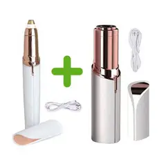 GENERICO - Combo depilador facial vello bigote y ceja recargable.---