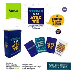 GENERICO - Juego Erotico Verdad O Se Atreve Pregunta O Retos Sensuales