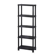 RIMAX - Estante Multifuncional de 5 Niveles Solido 12" Negro