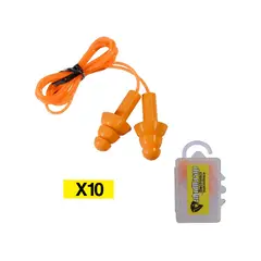 HI TRONIC - X10 Tapa Oídos Industrial Silicona En Caja Tapón Skulltrap