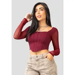 ATYPICAL - Blusa Mujer Vinotinto 101319