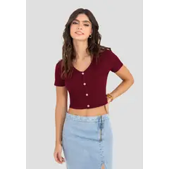 RUTTA - Crop Top Mujer Vinotinto 104038