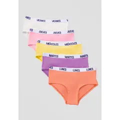 FORMAS INTIMAS - Cachetero Paq X5 Infantil Femenino Multicolor FI 101130