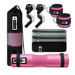 GENERICO - Barbell Pad Set X9 Tobilleras Straps Levantamiento De Pesas