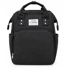 GENERICO - Pañalera Tipo Morral Multifuncional Negro