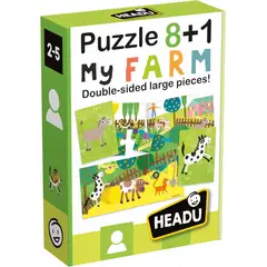 JUGANDO Y EDUCANDO - Rompecabeza Motricidad Granja Con Piezas Grandes Doble Cara
