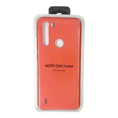GENERICO - Forro Silicone Case compatible con Motorola One Fusion Rojo