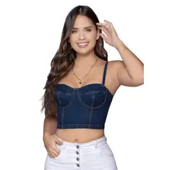 ATYPICAL - Crop Top Mujer Azul 32803