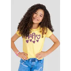 MARKETING PERSONAL - Camiseta Infantil Femenino Amarillo Pastel Mp 101133