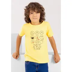 MARKETING PERSONAL - Camiseta Infantil Masculino Amarillo Pastel Mp 101206