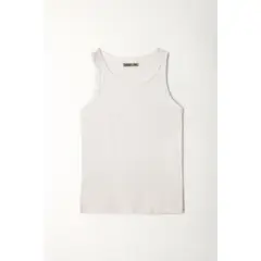 TENNIS - Camiseta blanca manga sisa para mujer