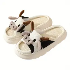 GENERICO - Chanclas diseño de Vaca de Dibujos Animados de Moda Antideslizant_.