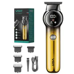 VGR - Patillera Recargable Recortadora Para La Barba V990 Led