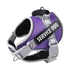 GENERICO - Arnes Pechera Perro Service Dog morado Chaleco Resistente Morado XL