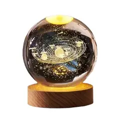 GENERICO - Lámpara De Cristal esfera 3D para Escritorio