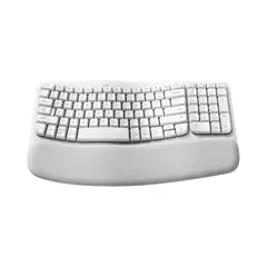 LOGITECH - Teclado Wave Keys Ergonómico Inalámbrico Blanco