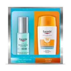 EUCERIN - Kit Bloqueador HydroFluid FPS50+Hyaluron Hydrating Booster30ml