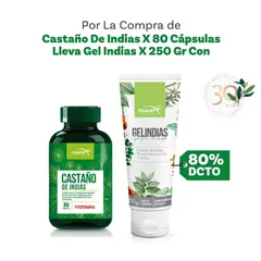 FUNAT - Castaño indias 80 cápsulas + gelindias 250 gr gratis -