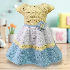 VANIDADES COLLECTIONS - Vestido Corazón Para Niña Vestido Para Bebe Tejido En Hilo
