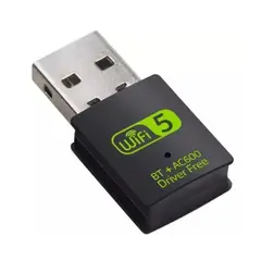 GENERICO - Adaptador Usb Bluetooth 4.2 + Wifi 600mbps Dual 2.4 Y 5ghz